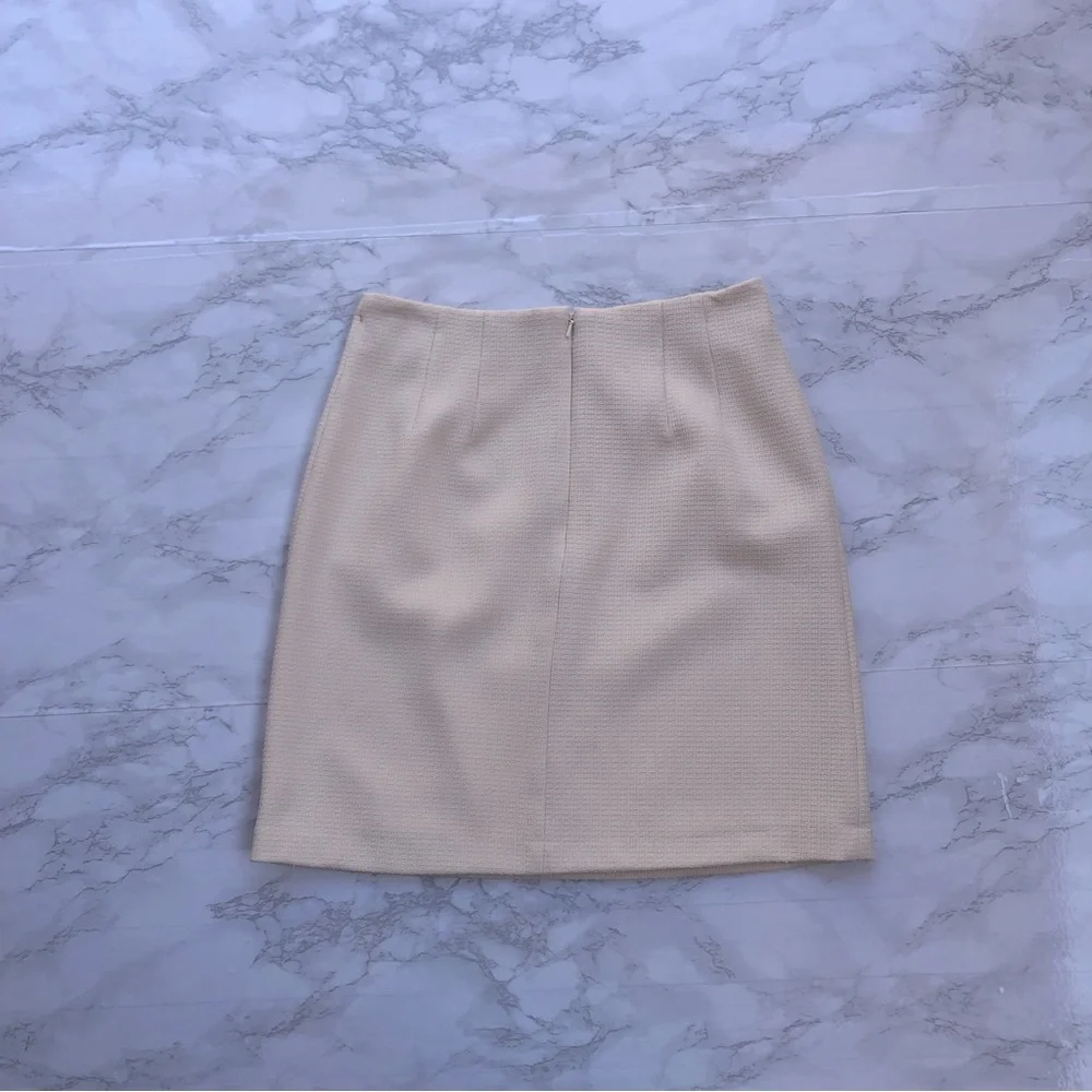 Dolce & Gabbana Tweed Knit Mini Skirt Ivory Women’s Size 38